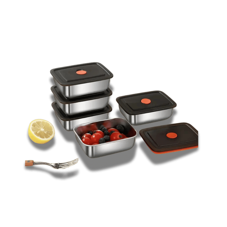 4Pcs Stainless Steel Food Storage Containers