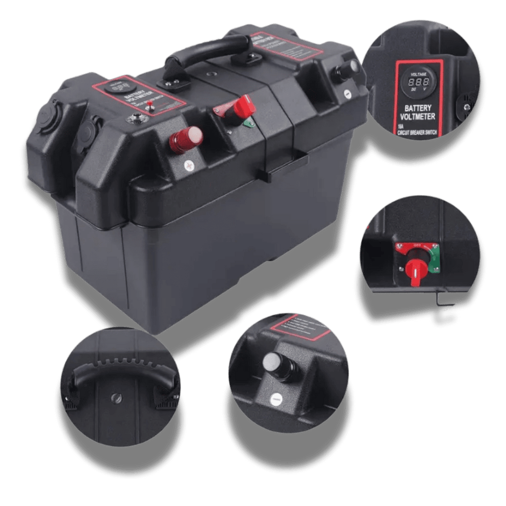 Multi-function Battery Box Portable Leisure Large Battery Case with Dual USB