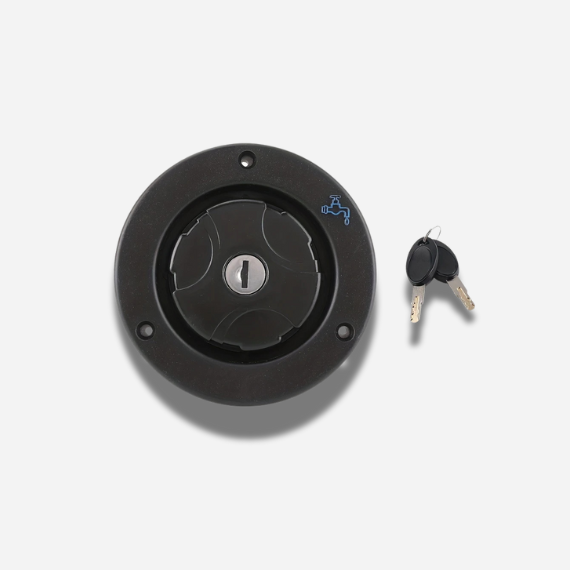 Leak-Proof Motorhome Water Tank Fill Cap: Lockable, Black, With 2 Keys