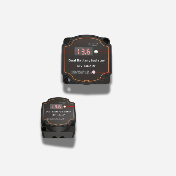 Smart Battery Isolator 12V 140A : Digital Display & Cut-Off Relay For Motorhomes & Boats