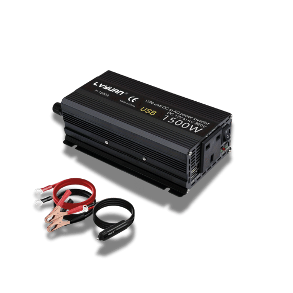1500W Power Inverter: 12V To 240V Ac With Lcd & Dual Uk Sockets