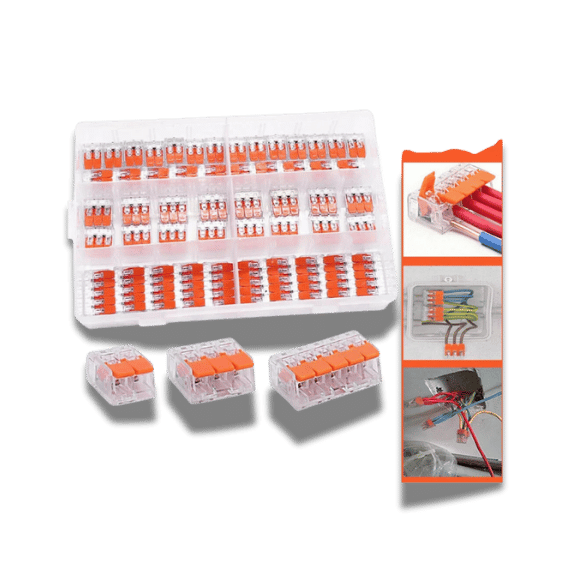 Connector Kit: 90Pcs Lever Nuts, Tool-Free Wiring