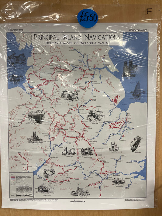 Lockmaster Maps Holiday Planner - Principal Inland Navigations.