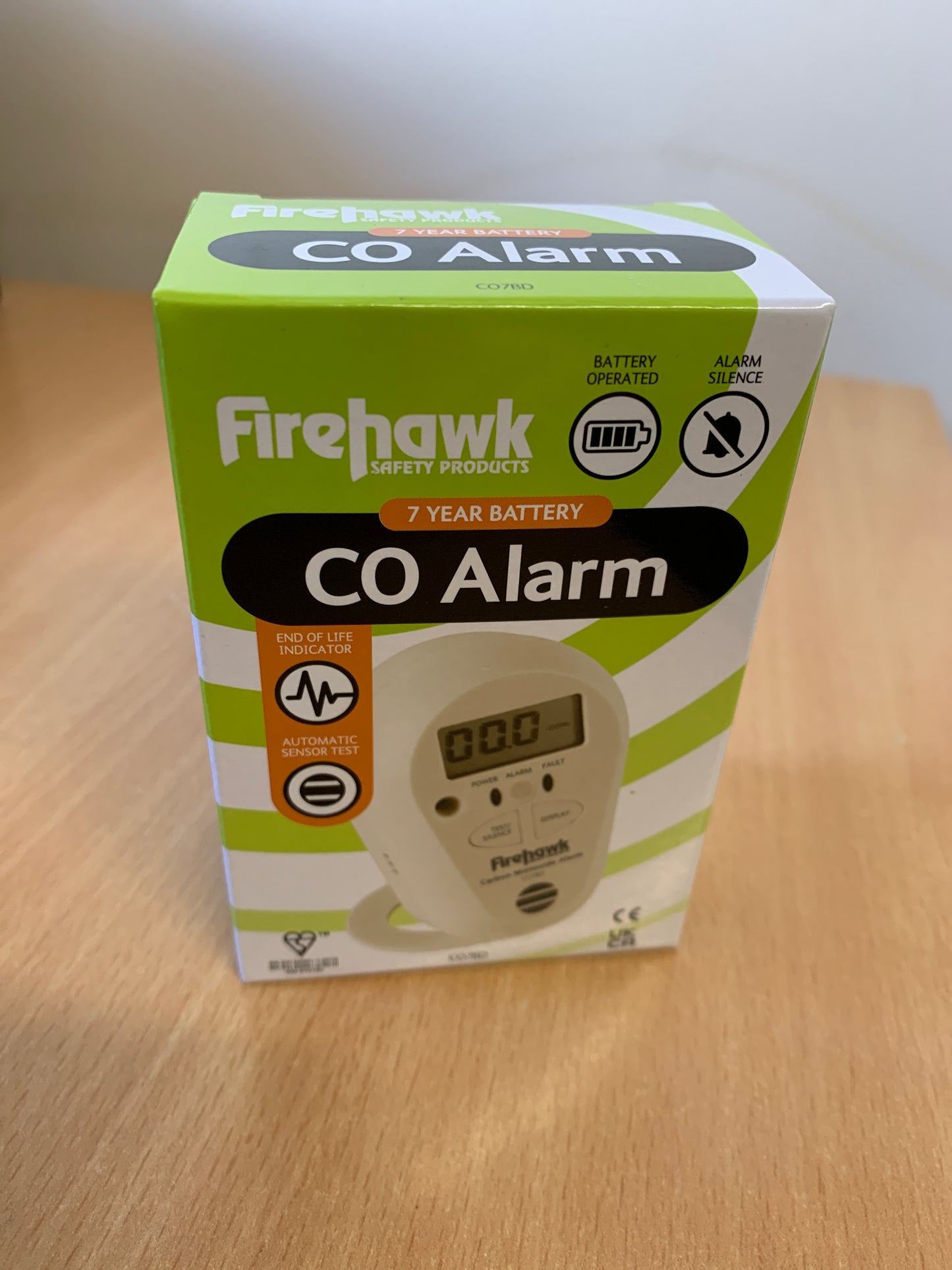 Firehawk Carbon Monoxide Alarm - LCD Display