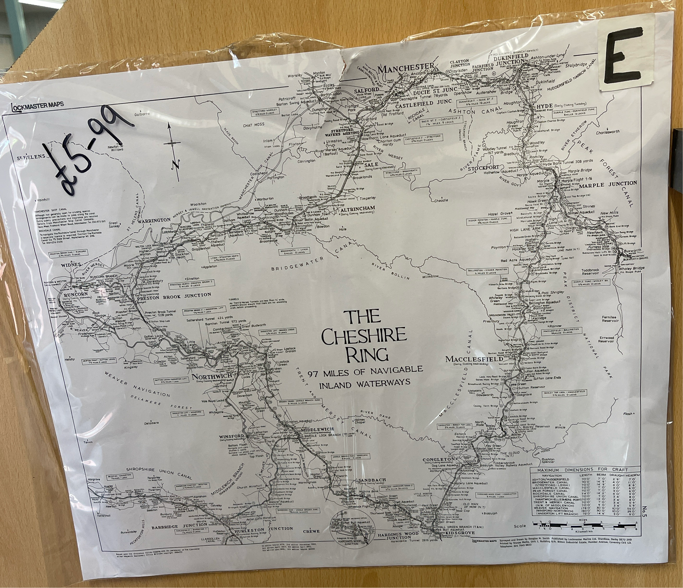 Cheshire Ring Map by Lockmaster Maps.