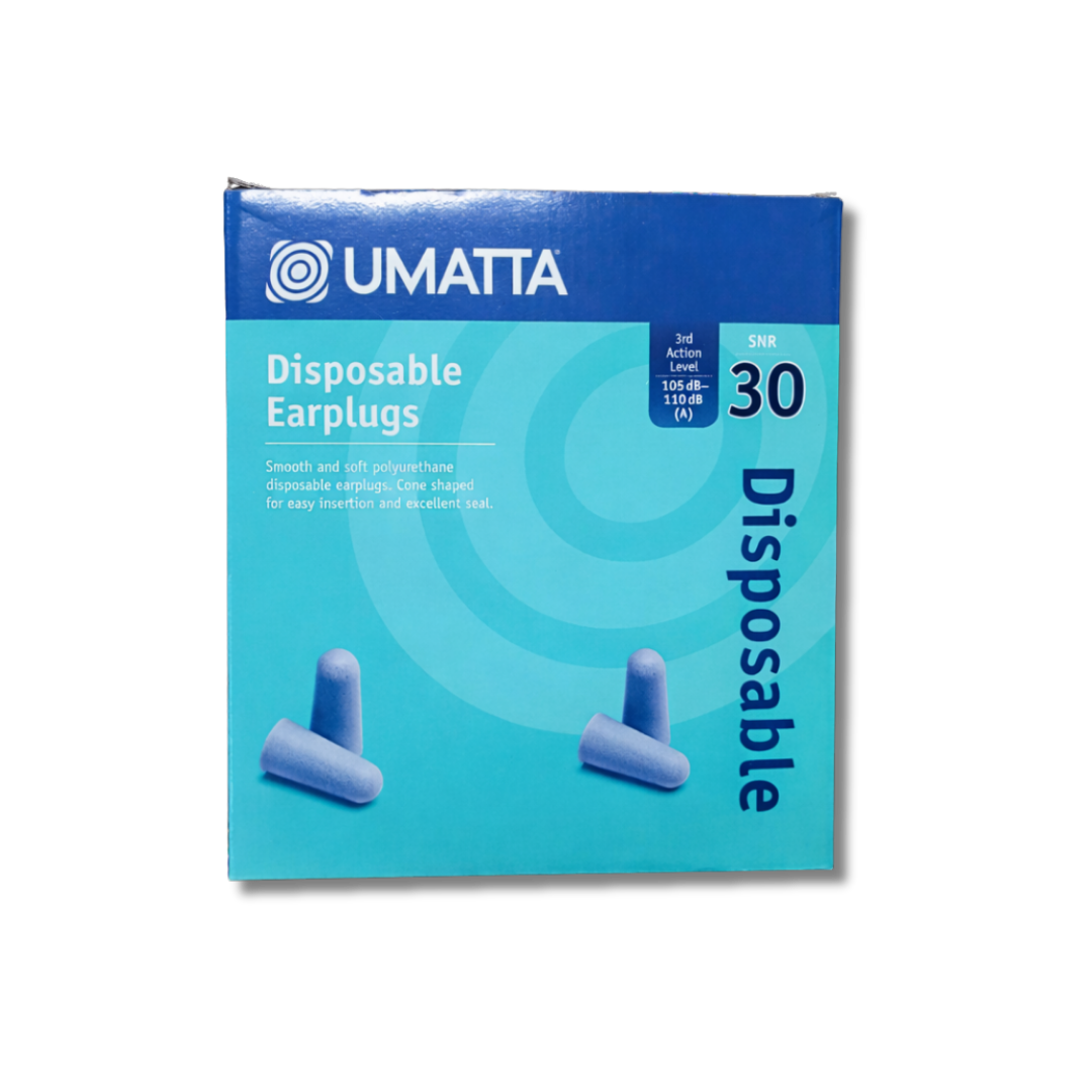 UMATTA Disposable Foam Ear Plugs SNR 30dB Hearing Protection – 10 Pack