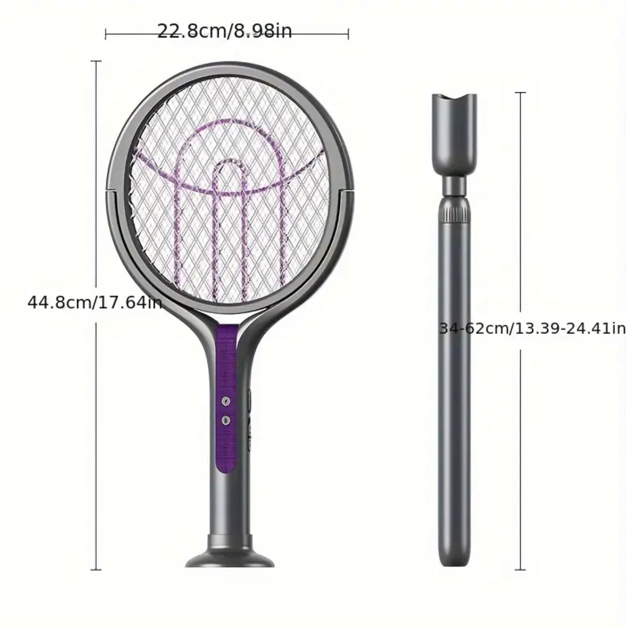 Electric Fly swat with Telescopic Handle Rechargeable USB