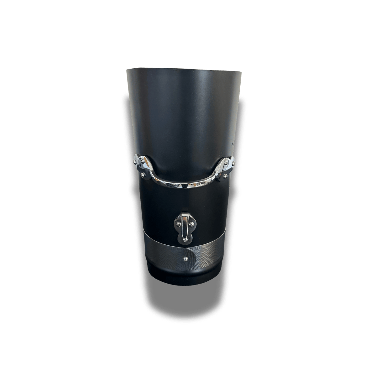12 inch narrowboat chimney 6 inch black chrome band