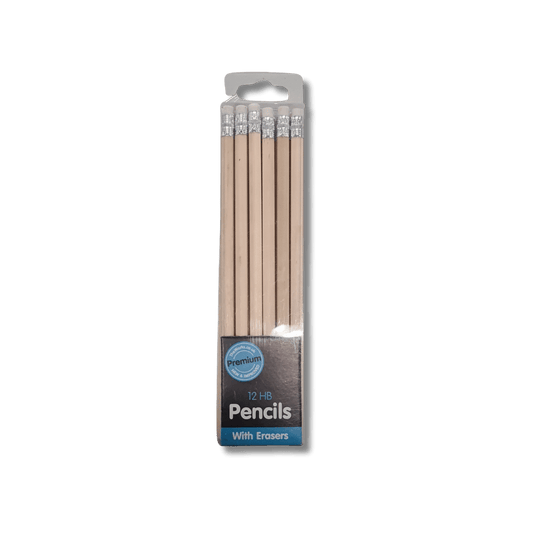 HB Pencils with Erasers 12 pack