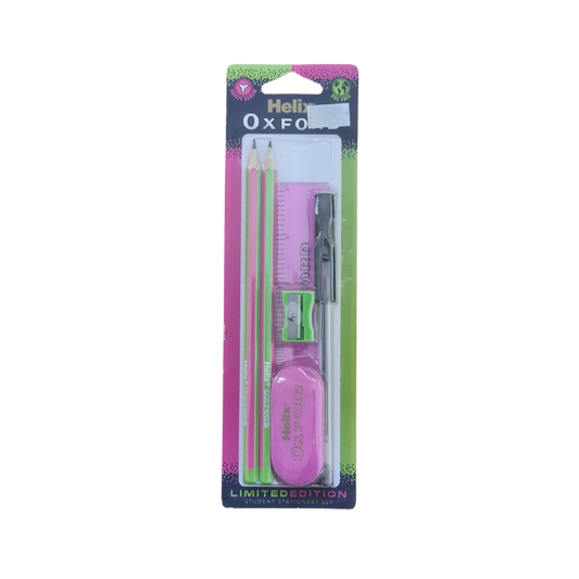 Helix Oxford Student Stationary Set - Pink