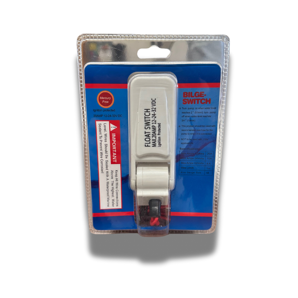 Float Switch for Bilge Pump - 12v / 24v 20amp
