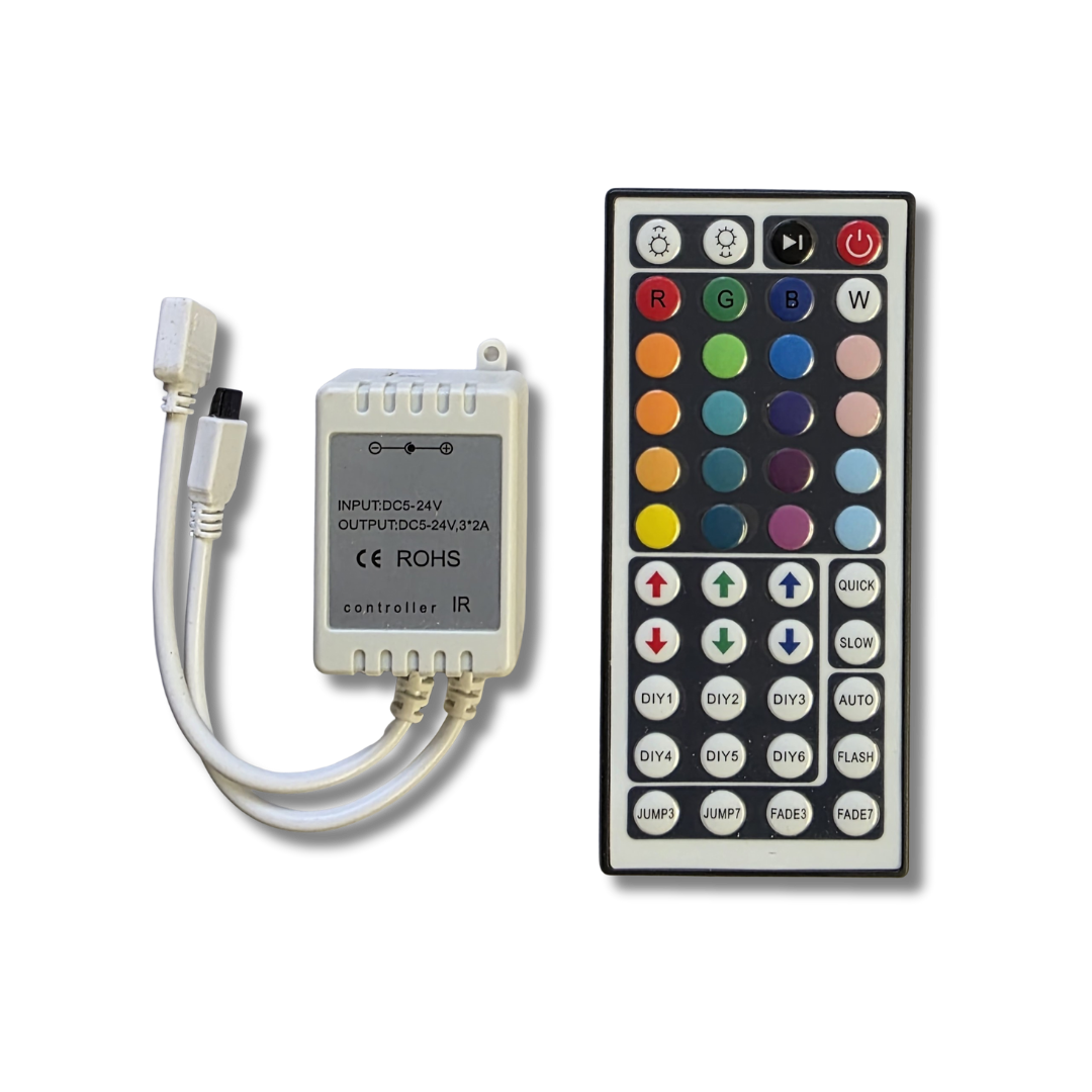 IR LED Controller with Remote – 5–24V DC