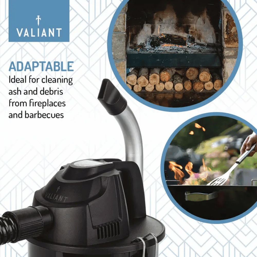 Valiant 600W Mini Ash Vacuum Cleaner – Portable 4L Fireplace, Wood Burner with HEPA Filter
