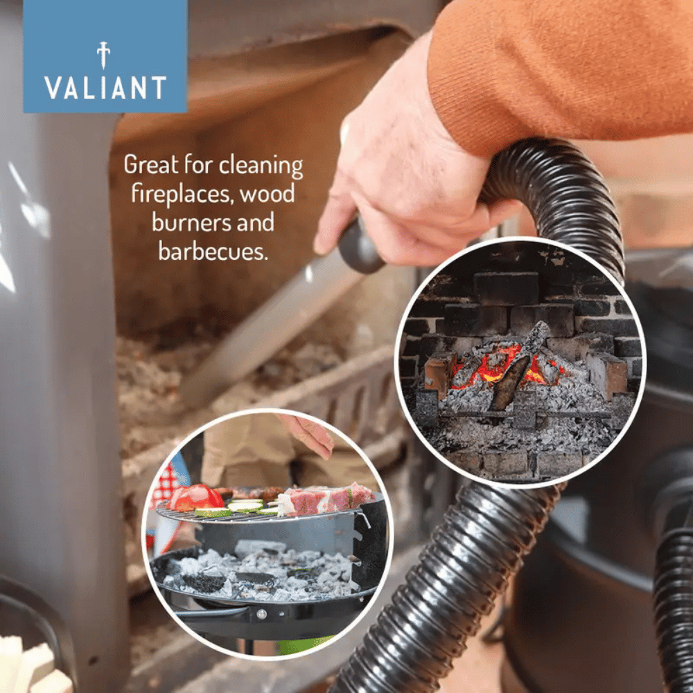 Valiant 800W Ash Vacuum Cleaner – Heavy-Duty 20L Fireplace & Stove Vacuum with HEPA Filter