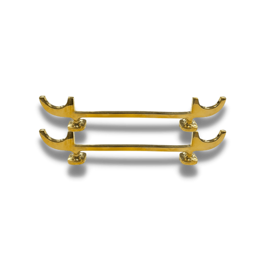 Pole & Plank Holder Brass Pair