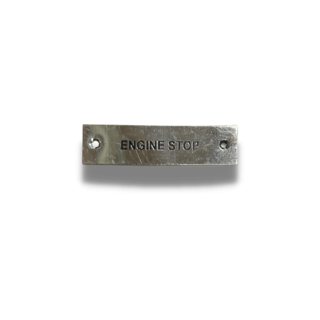 Engine stop - Nameplate chrome