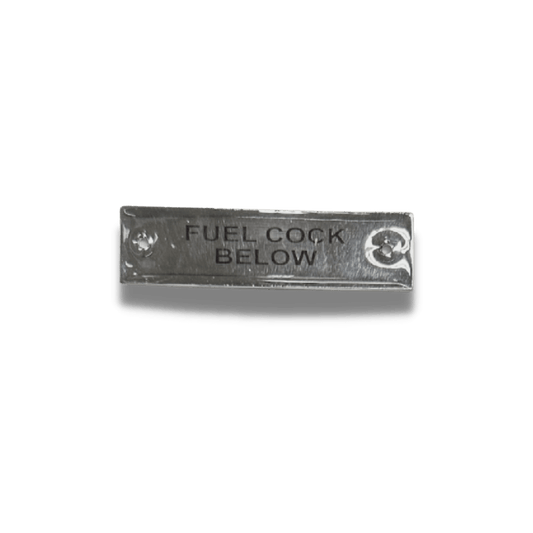 Fuelcock Below - Nameplate Chrome