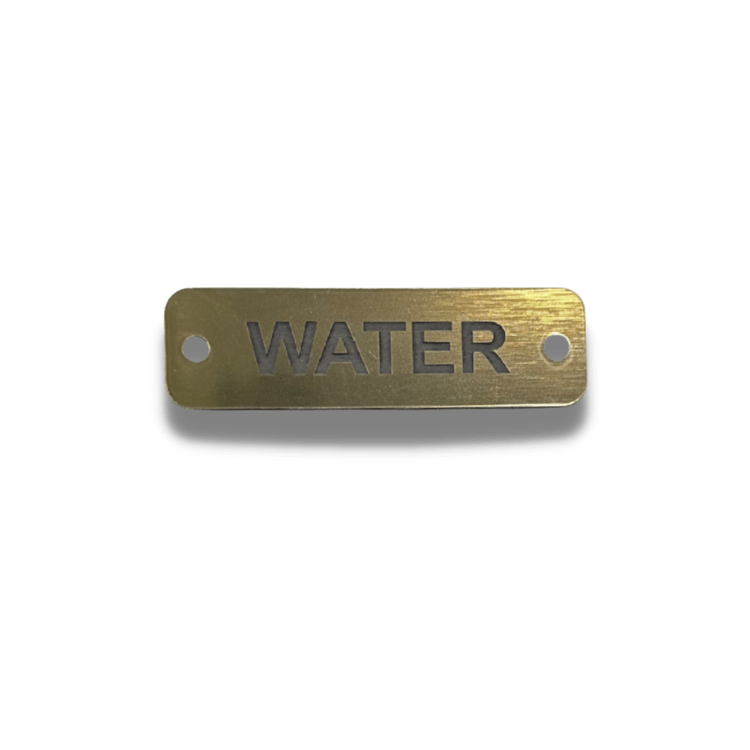 Water - Nameplate Brass