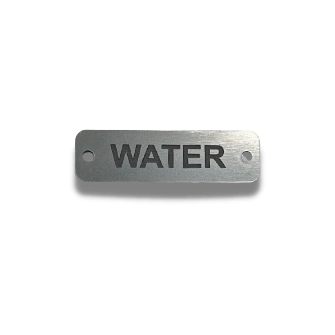 Water - Nameplate Chrome 75mm x 22mm