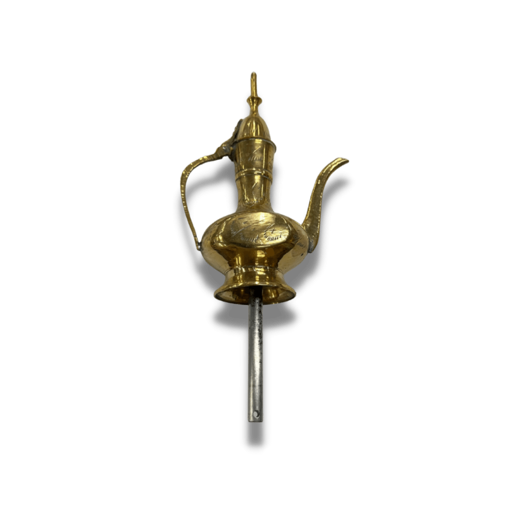 Handmade Tiller Pin - Solid Brass Tea Pot