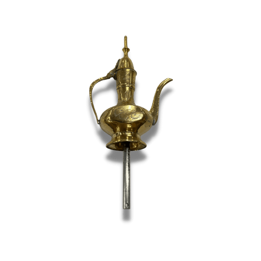 Handmade Tiller Pin - Solid Brass Tea Pot