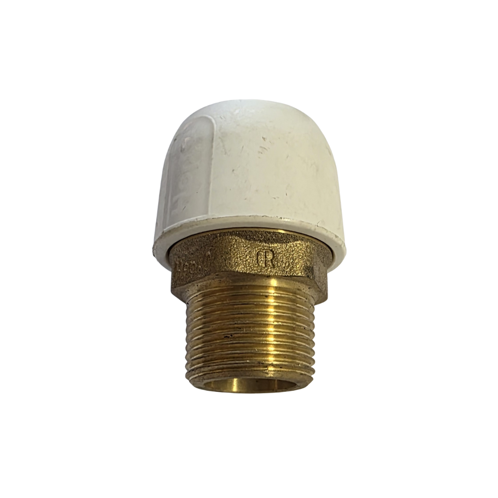 Hep20 Plastic Push-Fit Adapting Male Coupler 22mm x 3/4" bsp brass
