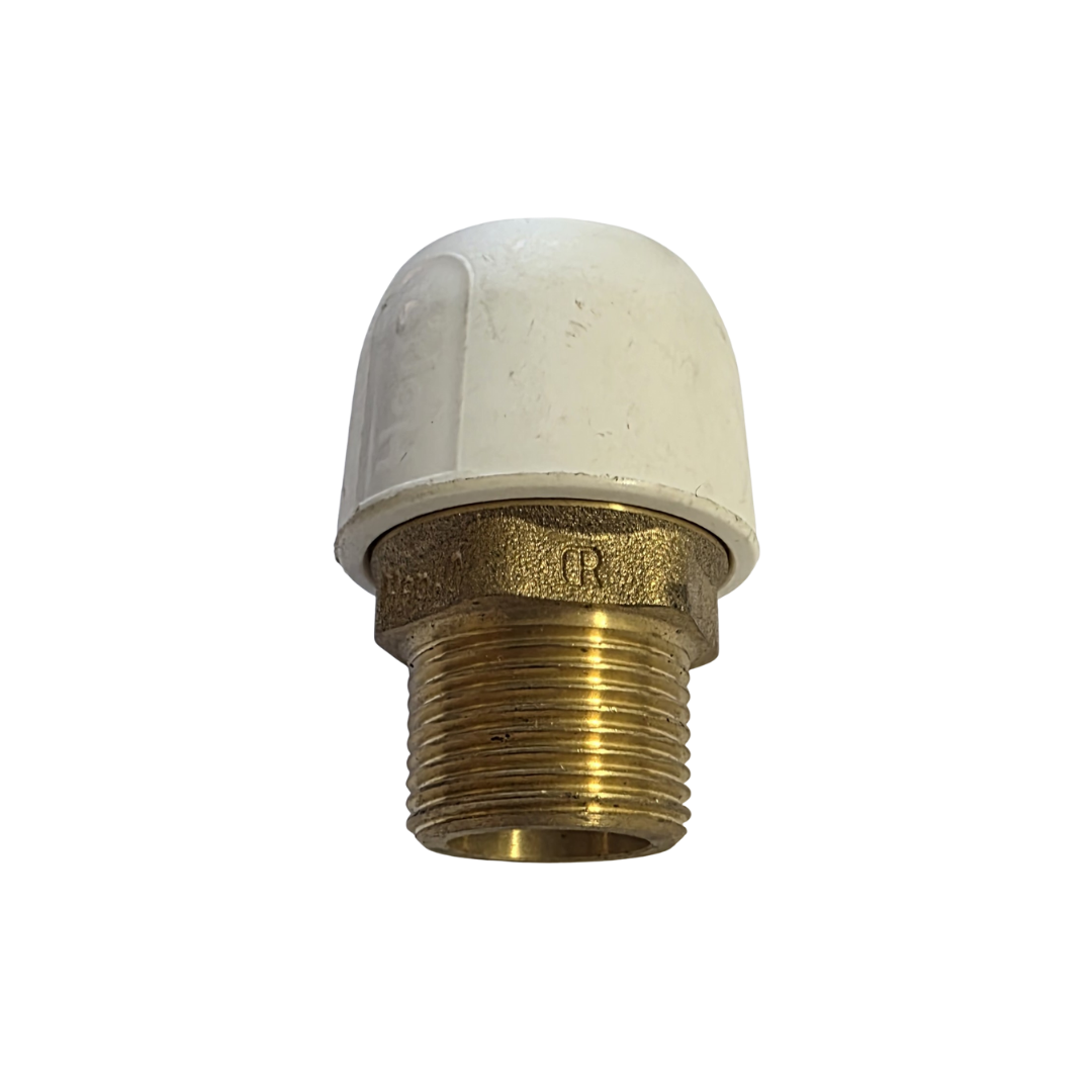 Hep20 Plastic Push-Fit Adapting Male Coupler 22mm x 3/4" bsp brass