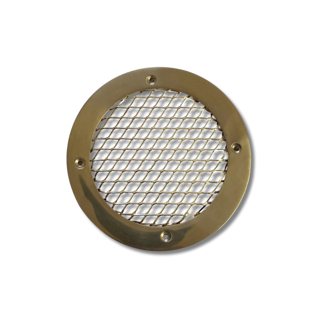 5-1/2" Brass Vent Round (Mesh)