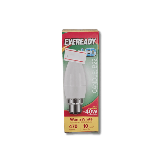 Eveready LED Cadle B22 - Warm White 40W