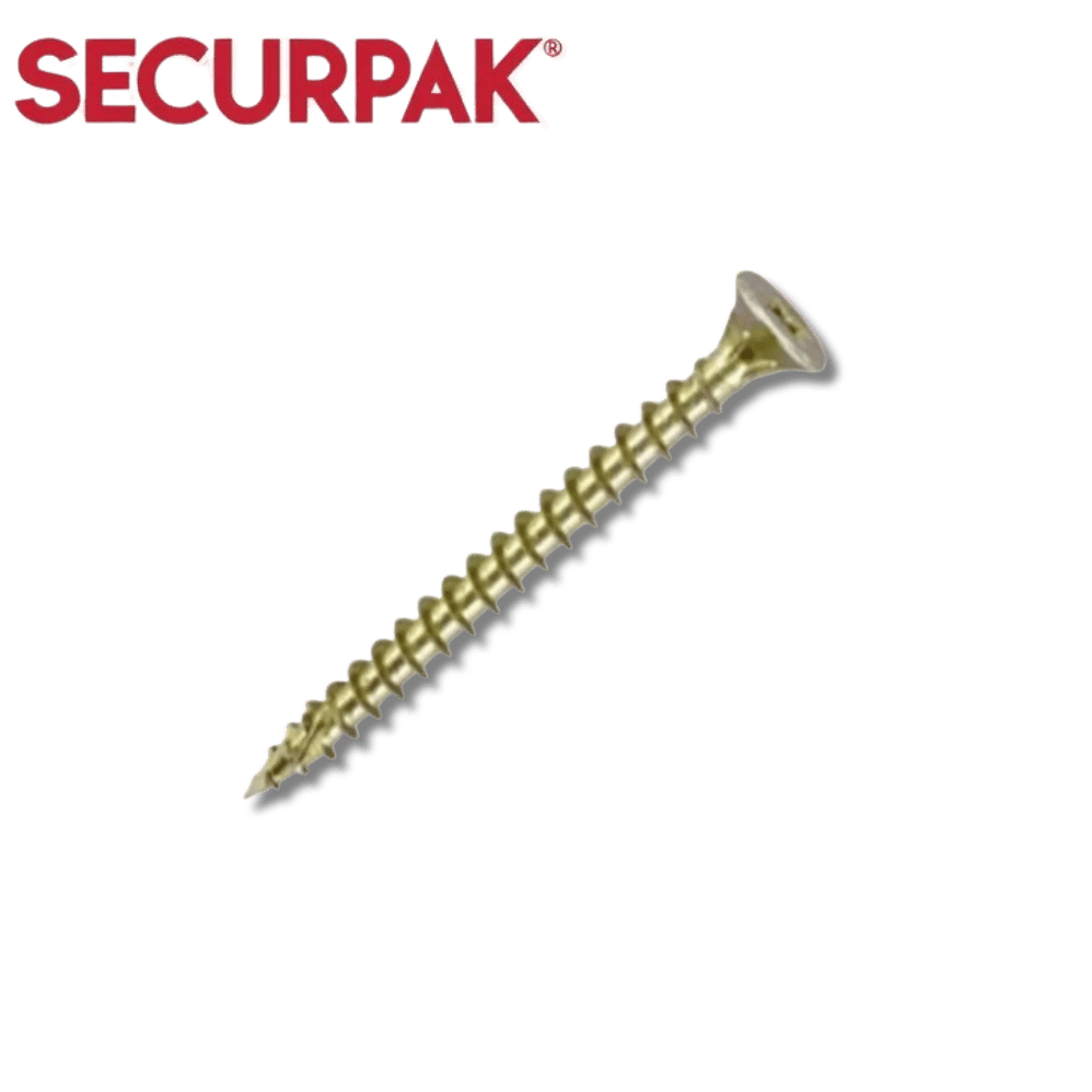 Pozi Countersunk Screws - Yellow Zinc Plated