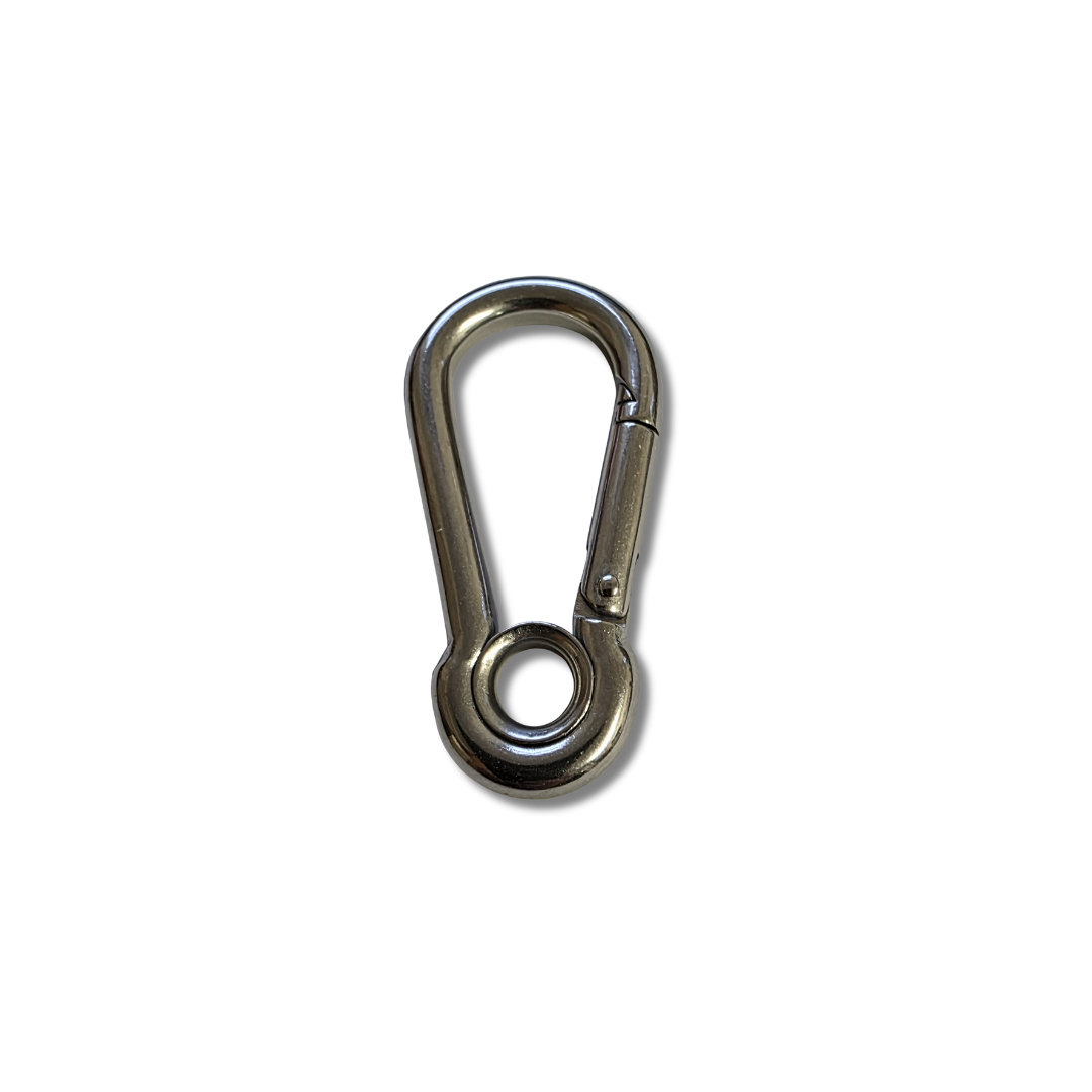 Carbine Hook with Eyelet- Stainless Steel - 6mm