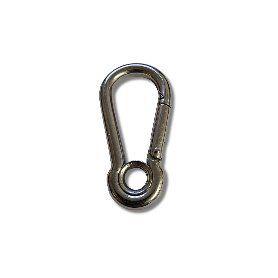 Carbine Hook with Eyelet- Stainless Steel - 7mm