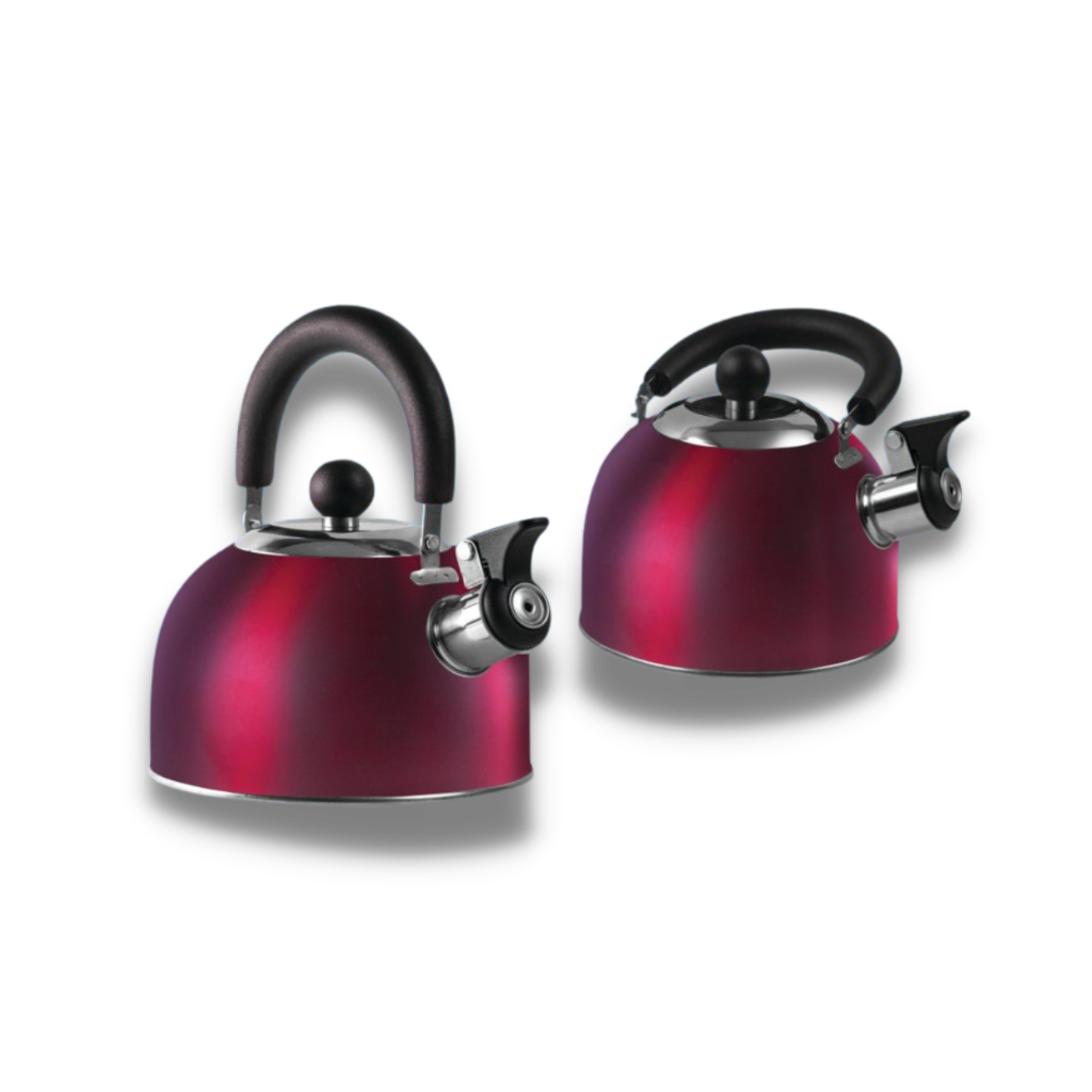 Compact Gas Kettle 1.6 Litre - Gas Hob with Folding Handle - Multiple Colours