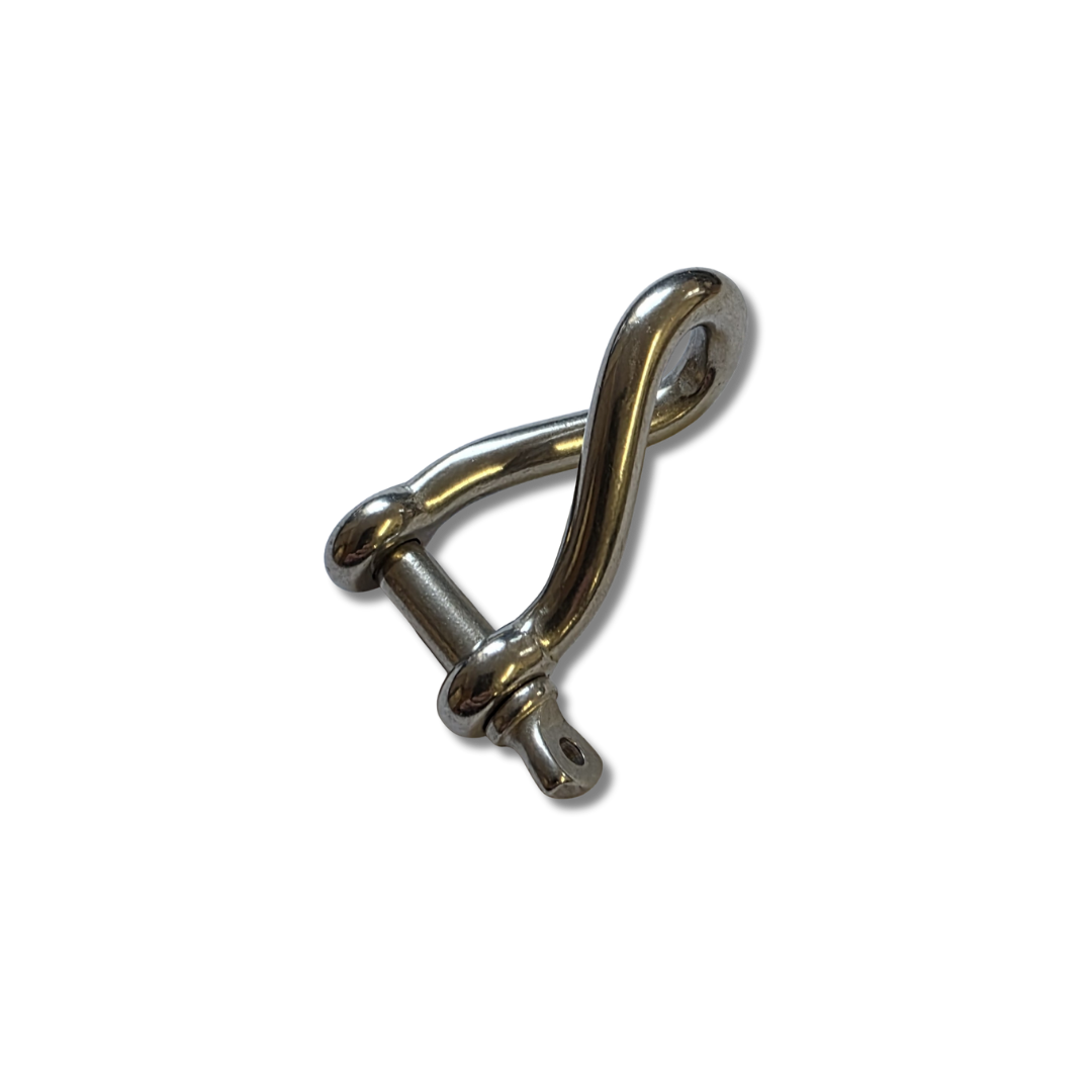 Stainless Steel Twisted D Shackle with Eye Bolt