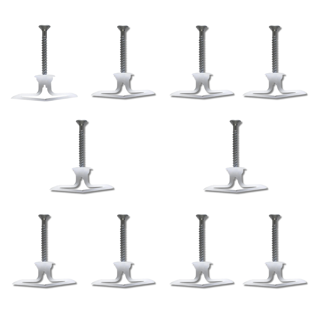 Medium Duty Plasterboard Plugs with Screws Qty 10