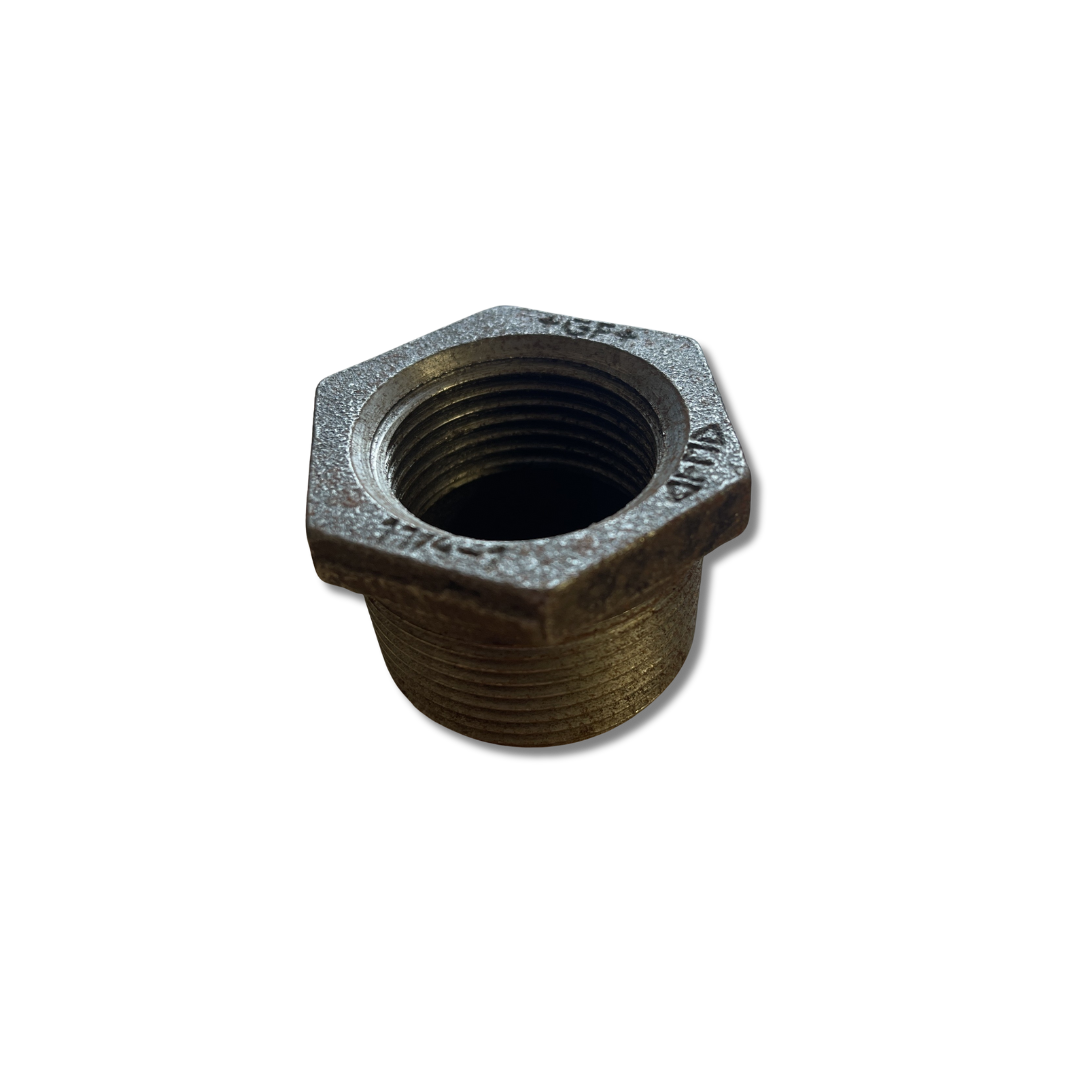 GF 1 1/4” (M) to 1” (F) Reducer - Adapter Reducing Bush Mailable Iron