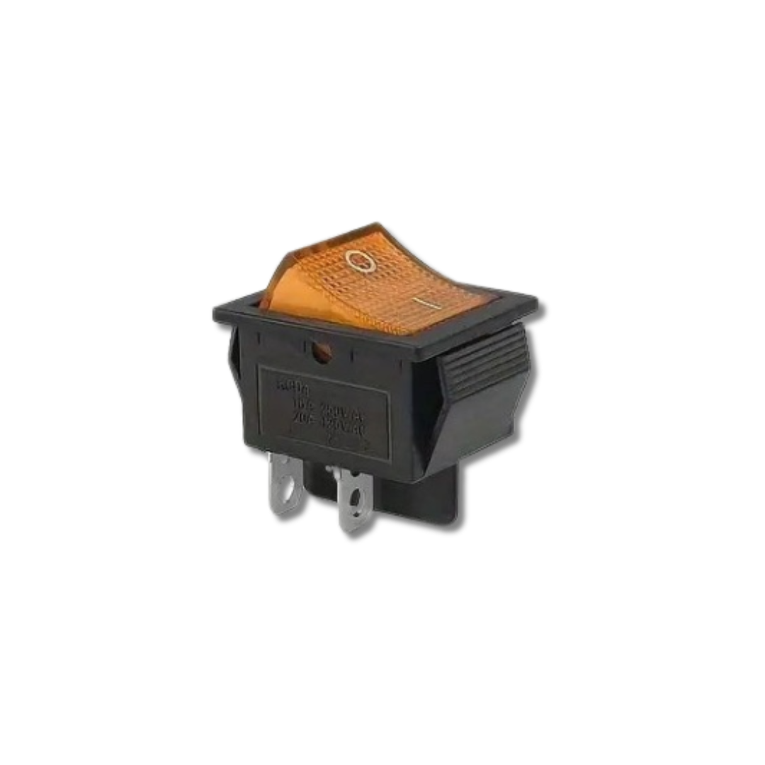 2 Position Rocker Switch (16A/250V - 20A/125V) - Amber