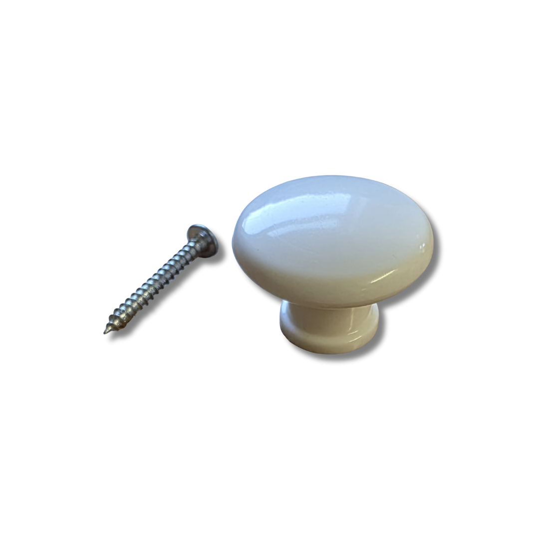 White Cupboard Knob