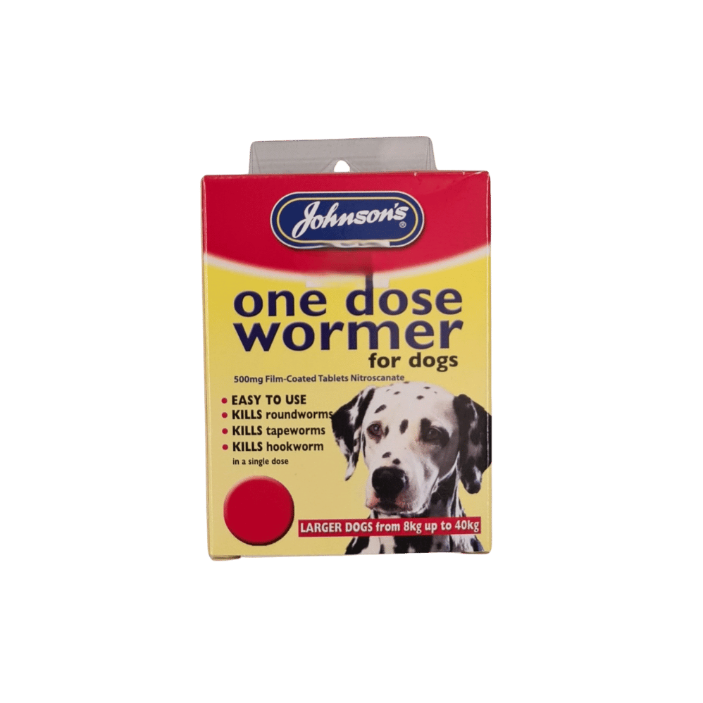 Johnson One Dose Wormer Larger Dogs