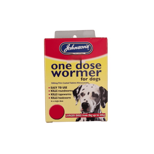 Johnson One Dose Wormer Larger Dogs