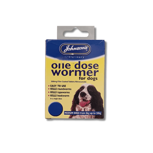 Johnson One Dose Wormer Medium Dogs