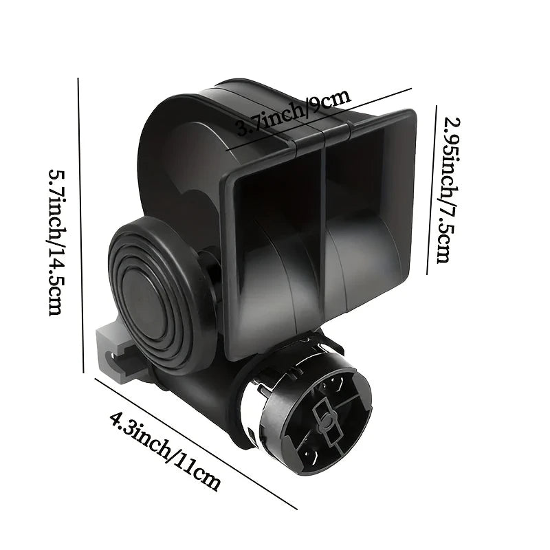 Compact Twin Air Horn - Super Loud - Red