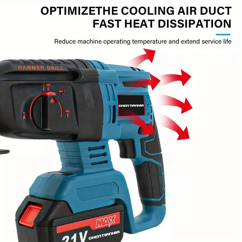 Cordless SDS Rotary Hammer Drill – 2 Batteries