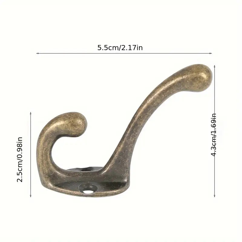 Coat Hooks Wall Mount  - Metal with Screws 2 Pack, 2 inchs