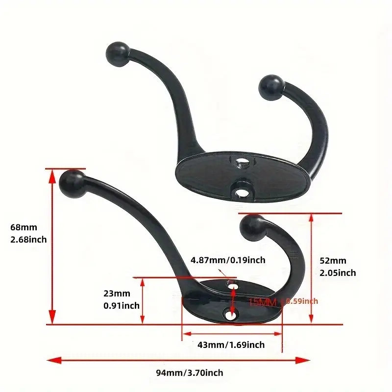 Hanging Hook Antique Brass, Zinc Alloy - 4 inch