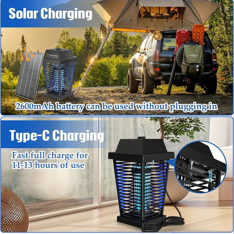 Solar Electric Bug Zapper - USB & Solar