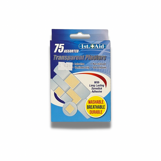 1st Aid 75 Assorted Transparent Plasters