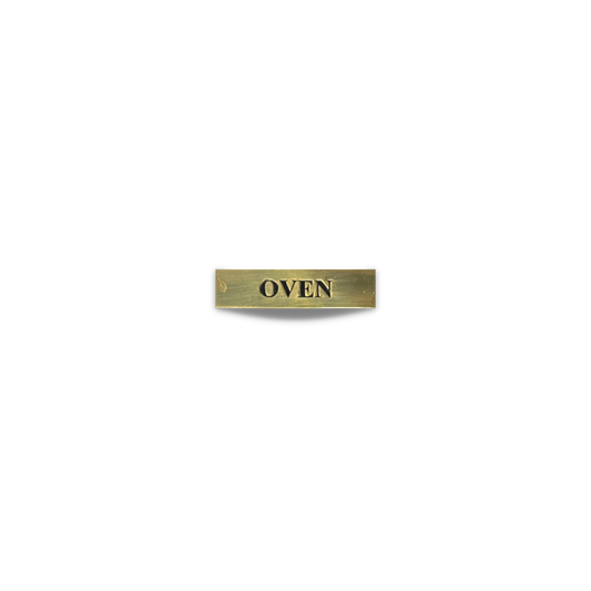 Oven - Nameplate Small Brass