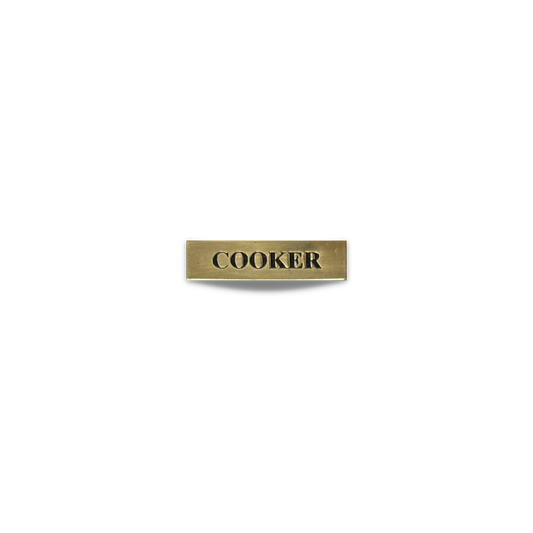 Cooker - Nameplate Small Brass