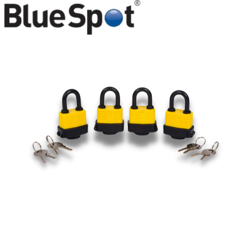 4 Piece 40mm Weather Resistant Padlocks Keyed Alike